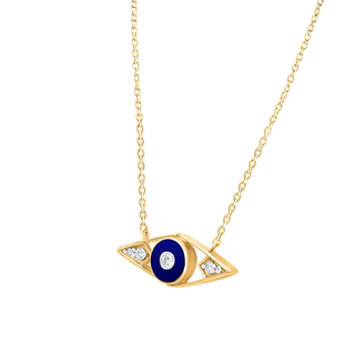 Lila Evil Eye Moissanite Necklace
