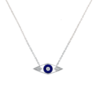 Lila Evil Eye Moissanite Necklace