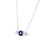 Lila Evil Eye Moissanite Necklace