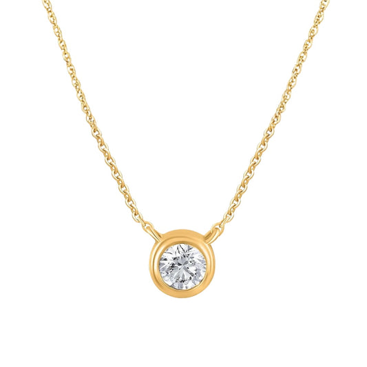 Noor Bezel Set Moissanite Necklace