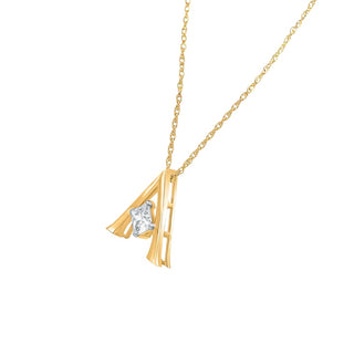 Anya Initial 'A' Moissanite Necklace