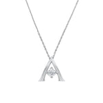 Anya Initial 'A' Moissanite Necklace