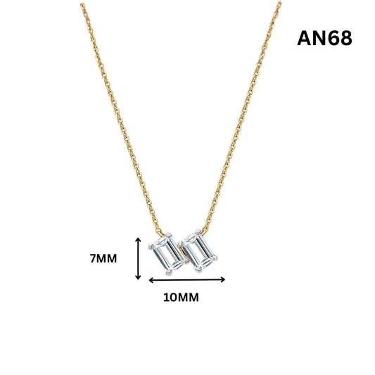 Siya Duo Emerald Moissanite Necklace