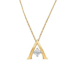 Anya Initial 'A' Moissanite Necklace