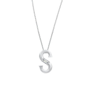 Sia Initial 'S' Moissanite Necklace