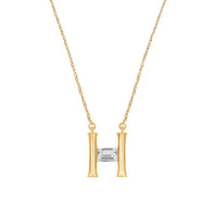 Hailey Initial 'H' Moissanite Necklace