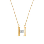 Hailey Initial 'H' Moissanite Necklace