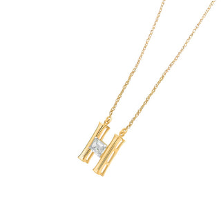 Hailey Initial 'H' Moissanite Necklace
