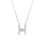 Hailey Initial 'H' Moissanite Necklace