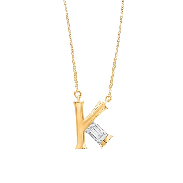 Kaira Initial 'K' Moissanite Necklace