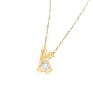 Kaira Initial 'K' Moissanite Necklace
