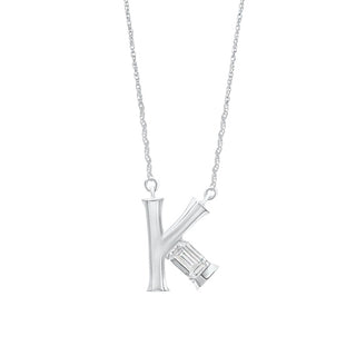 Kaira Initial 'K' Moissanite Necklace