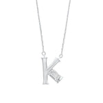 Kaira Initial 'K' Moissanite Necklace