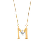 Myra Initial 'M' Moissanite Necklace