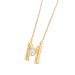 Myra Initial 'M' Moissanite Necklace