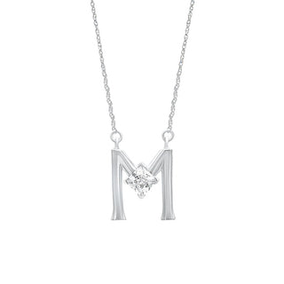 Myra Initial 'M' Moissanite Necklace