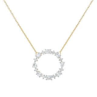 Anaya Multi-Shape Gemstone Circle Necklace