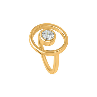 Aura Round Moissanite Ring