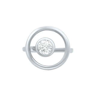 Aura Round Moissanite Ring