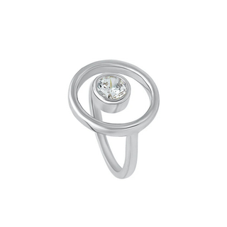 Aura Round Moissanite Ring