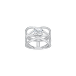 Double Infinity Oval Shape Ring