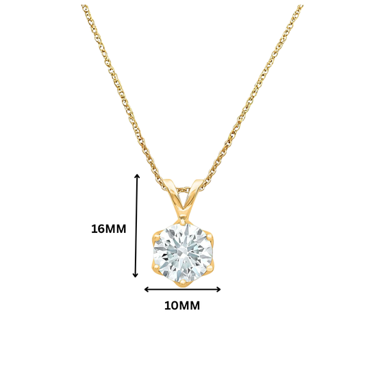 Elara Round Moissanite Solitaire Pendant