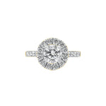 The Halo Round Moissanite Ring