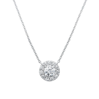 Celeste Halo Moissanite Necklace