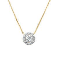 Celeste Halo Moissanite Necklace