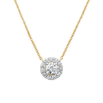 Celeste Halo Moissanite Necklace