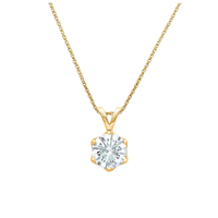 Elara Round Moissanite Solitaire Pendant