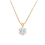Elara Round Moissanite Solitaire Pendant