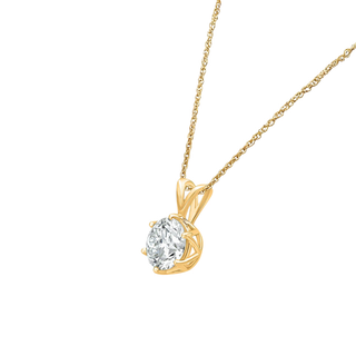 Elara Round Moissanite Solitaire Pendant