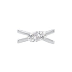 Toi Et Moi Pear Shape Moissanite Ring