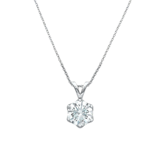 Elara Round Moissanite Solitaire Pendant