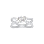 Toi Et Moi Pear Shape Moissanite Ring