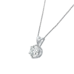 Elara Round Moissanite Solitaire Pendant