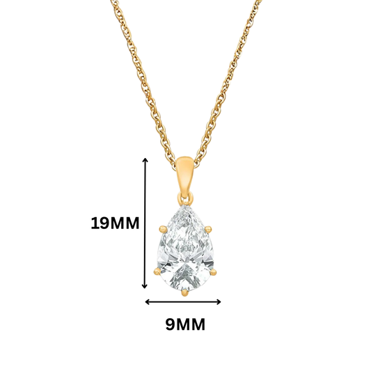 Sofia Pear Moissanite Solitaire Pendant