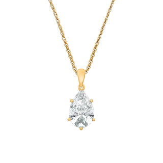 Sofia Pear Moissanite Solitaire Pendant