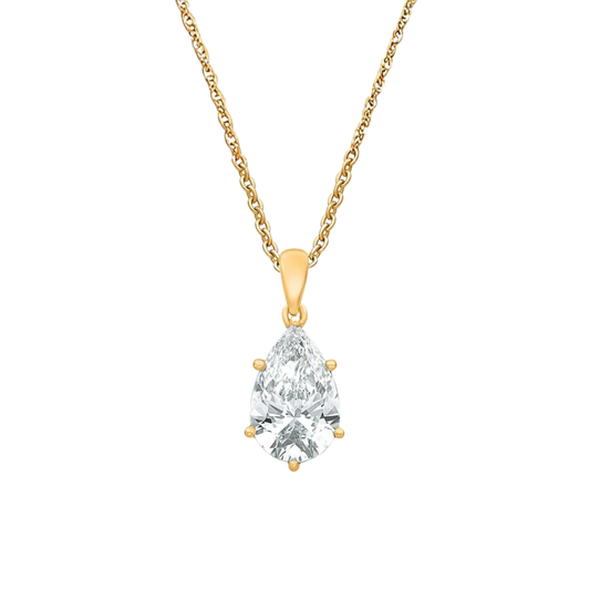 Sofia Pear Moissanite Solitaire Pendant