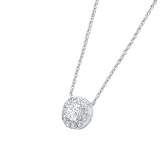 Celeste Halo Moissanite Necklace