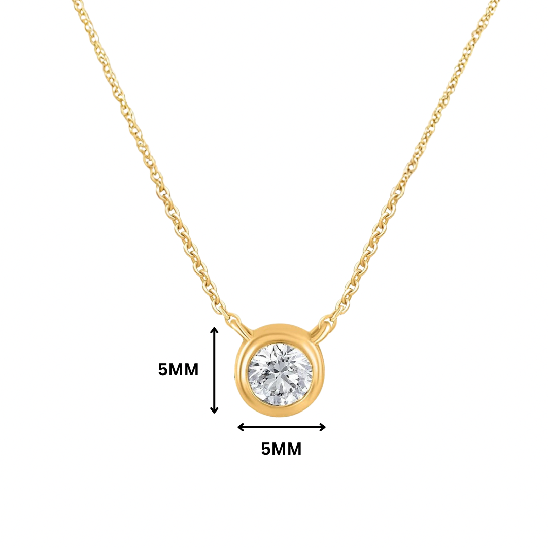 Noor Bezel Set Moissanite Necklace