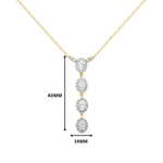 Lumia Oval Halo Necklace