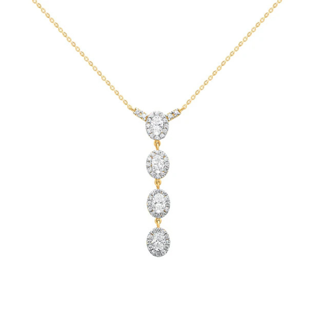 Lumia Oval Halo Necklace