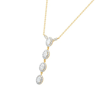 Lumia Oval Halo Necklace