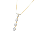 Lumia Oval Halo Necklace