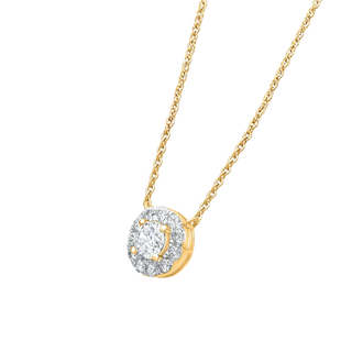Celeste Halo Moissanite Necklace
