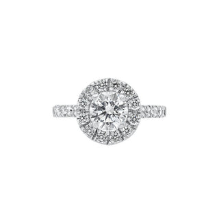 The Halo Round Moissanite Ring