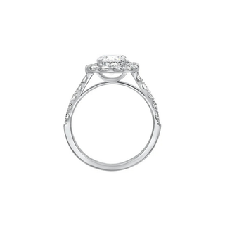 The Halo Round Moissanite Ring