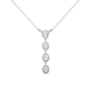 Lumia Oval Halo Necklace